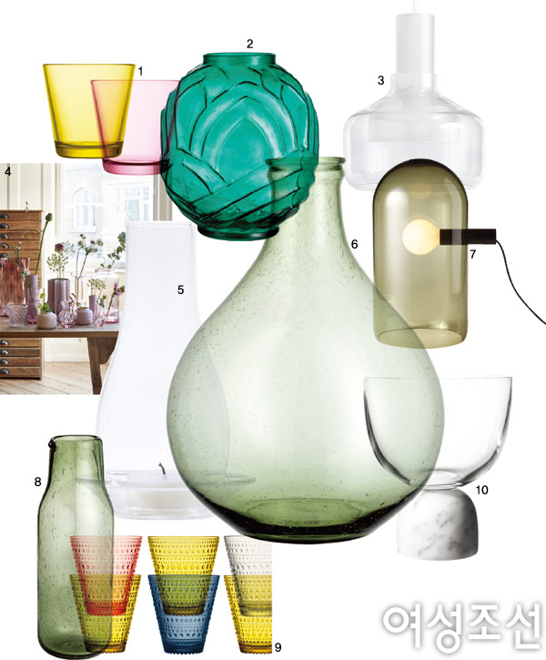 Стеклянные вазы и бокалы