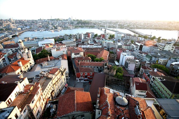 갈라타 타워에서 바라본 이스탄불 전경.