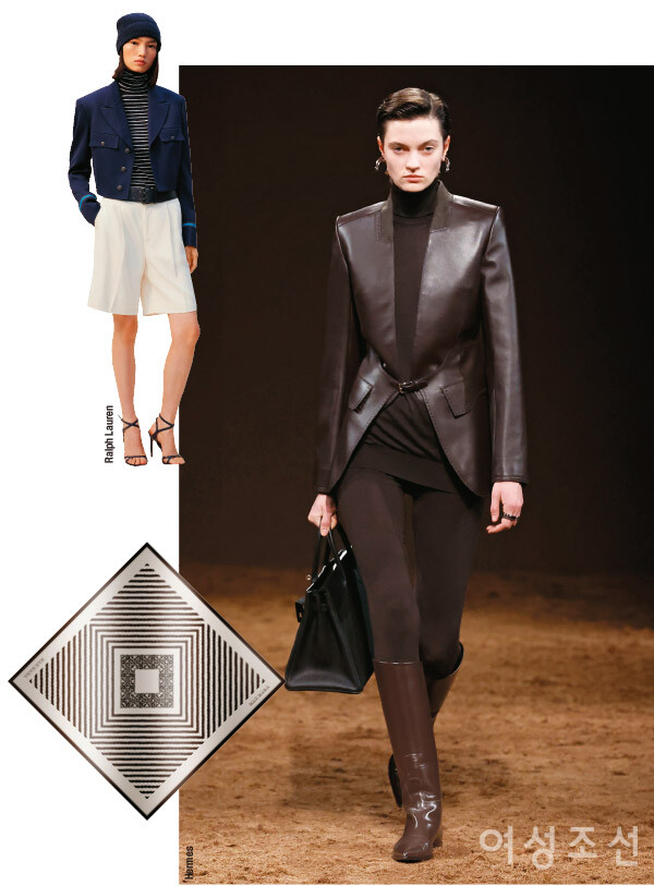 (왼쪽아래)고급스러운 패턴의 실크 스퀘어 스카프. 68만원, 막스마라. 